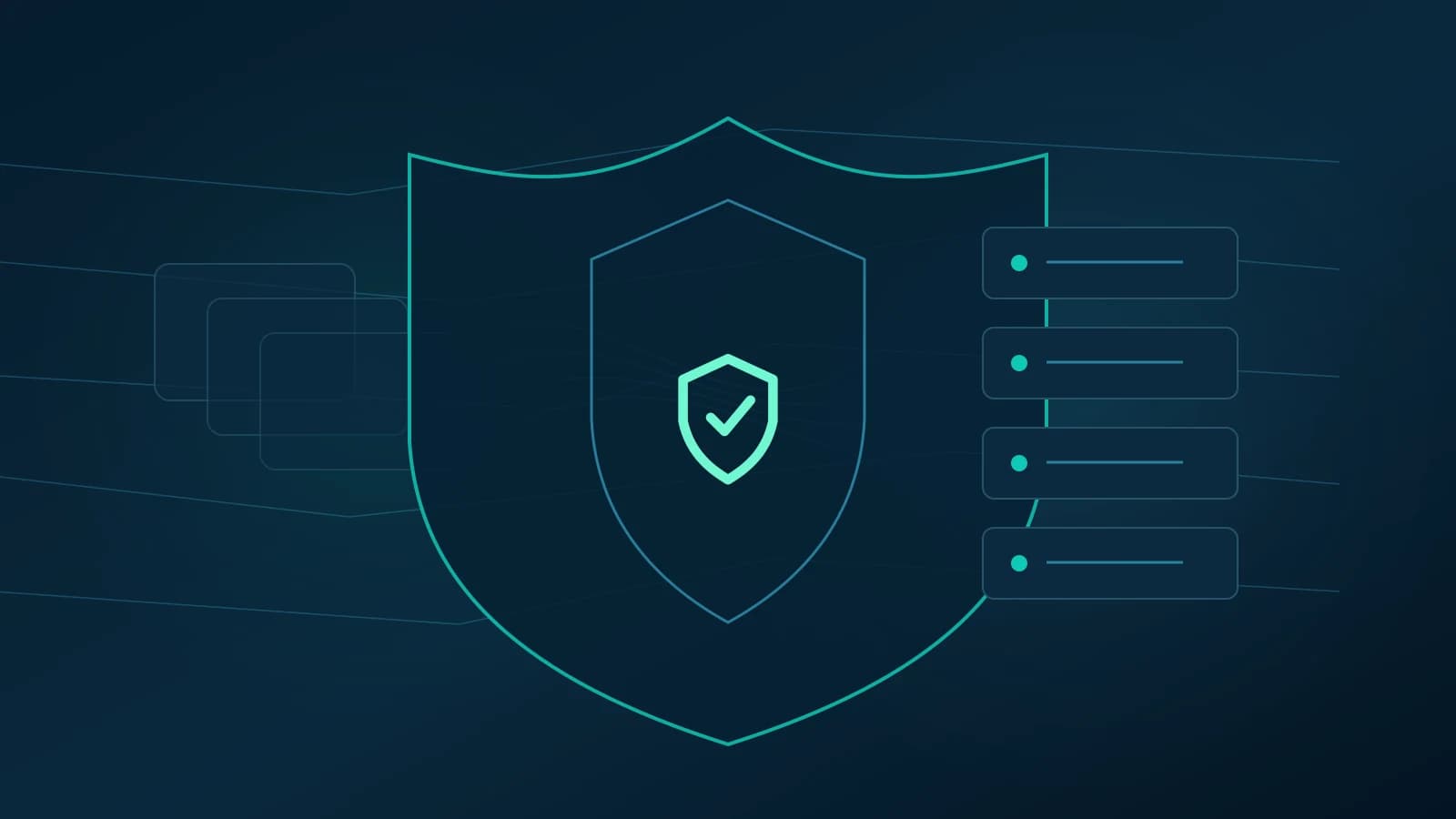 Security illustration showing public information separated from private operational systems.